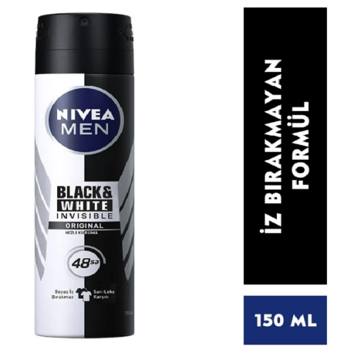 Nivea Men Invisible Black & White Orijinal Deodorant 150 ml - 1