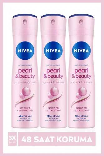 Nivea Pearl & Beauty Kadın Deodorant 150 ml 3 Adet - 1