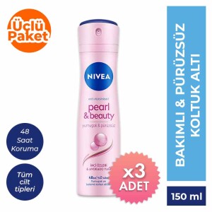 Nivea Pearl & Beauty Kadın Deodorant 150 ml 3 Adet - 1
