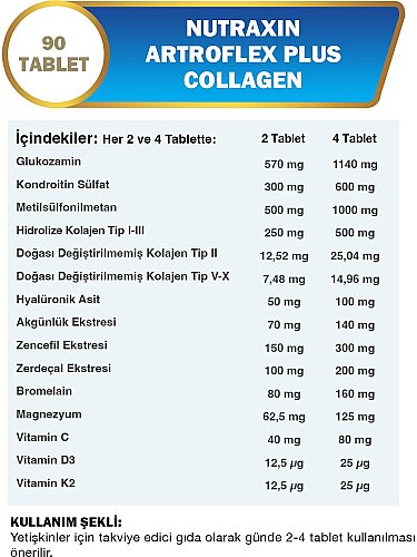 Nutraxin Artroflex Plus Collagen 90 Tablet - 2