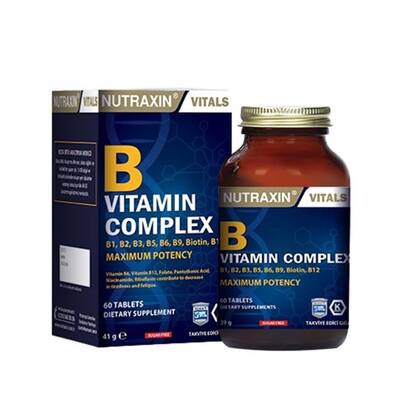 Nutraxin B Vitamin Complex 60 Kapsül - 1