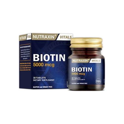 Nutraxin Biotin 5000 mcg Takviye Edici Gıda 30 Tablet - 1