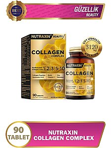 Nutraxin Collagen Beauty Complex 90 Tablet - Hidrolize Tip 1, 2, 3, 5, 10, Biotin, Zinc, Bakır, Hya, Selenyum