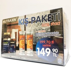 Nutraxin Kış Paketi ( İmmun S Tablet + C Vitamin Çiğneme Tableti + Propolis Sprey )