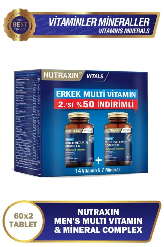 Nutraxin Multivitamin Erkek 120 Tablet - 2.si % 50 İndirimli - 1