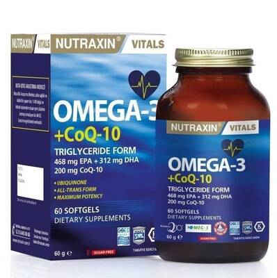 Nutraxin Omega-3 + CoQ-10 60 Softgel - 1