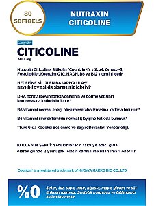 Nutraxin Sitikolin 300 mg 30 Kapsül - 3
