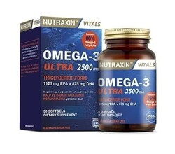 Nutraxin Ultra Omega 3 Balık Yağı 2500 mg 30 SoftGel