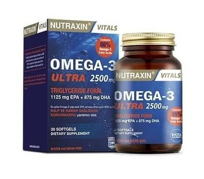Nutraxin Ultra Omega 3 Balık Yağı 2500 mg 30 SoftGel - 1