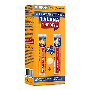 Nutraxin Vitamin C D Çinko 15 Efervesan Tablet - İkili Kofre