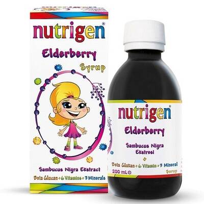 Nutrigen Elderberry Kara Mürver + Beta-Glukan + Bal Şurup 200 ml - 1