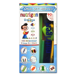 Nutrigen Omega Balık Yağı Şurubu Portakal Aromalı-Okul Seti Hediyeli
