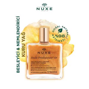 Nuxe Huile Prodigieuse OR Altın Parıltılı Yüz Vücut Saçlar İçin Çok Amaçlı Kuru Yağ 50 ml - 5