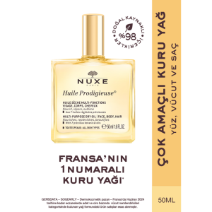 Nuxe Huile Prodigieuse Yüz Vücut Saçlar İçin Çok Amaçlı Kuru Yağ 50 ml