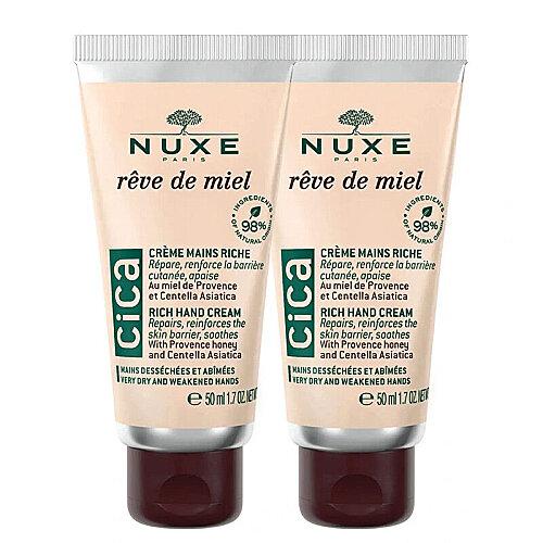 Nuxe Reve De Miel Cica Rich Hand Cream 2x50 ml - 1