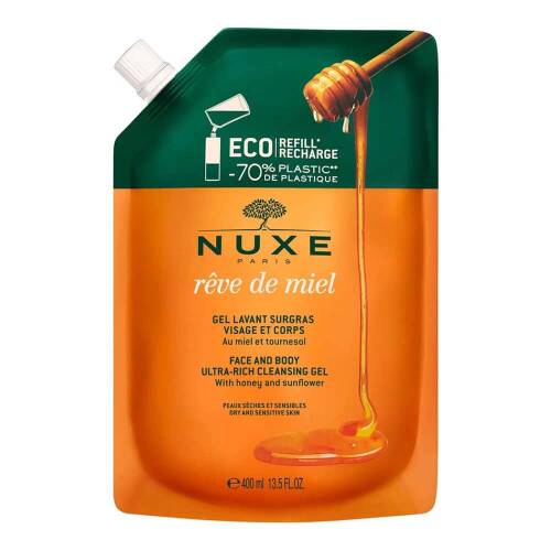 Nuxe Reve de Miel Face and Body Ultra Rich Cleansing Gel 400 ml - Refill - 1