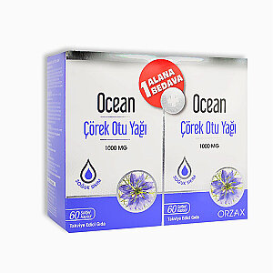 Ocean Çörek Otu Yağı 1000 mg 60 Kapsül 1+1 Hediyeli