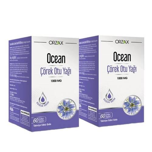 Ocean Çörek Otu Yağı 1000 mg 60 Kapsül 1+1 Hediyeli - 1