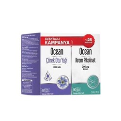 Ocean Çörek Otu Yağı 60 Kapsül + Krom Pikolinat 90 Kapsül Yağ Yakanı