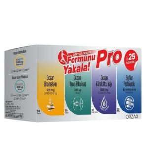 Ocean Formunu Yakala 4'lü Set (Bromelain 30 Kapsül +  Krom Pikolinat 30 Kapsül + Çörek Otu Yağı 30 Kapsül + Bigflor Probiyotik 30 Kapsül )