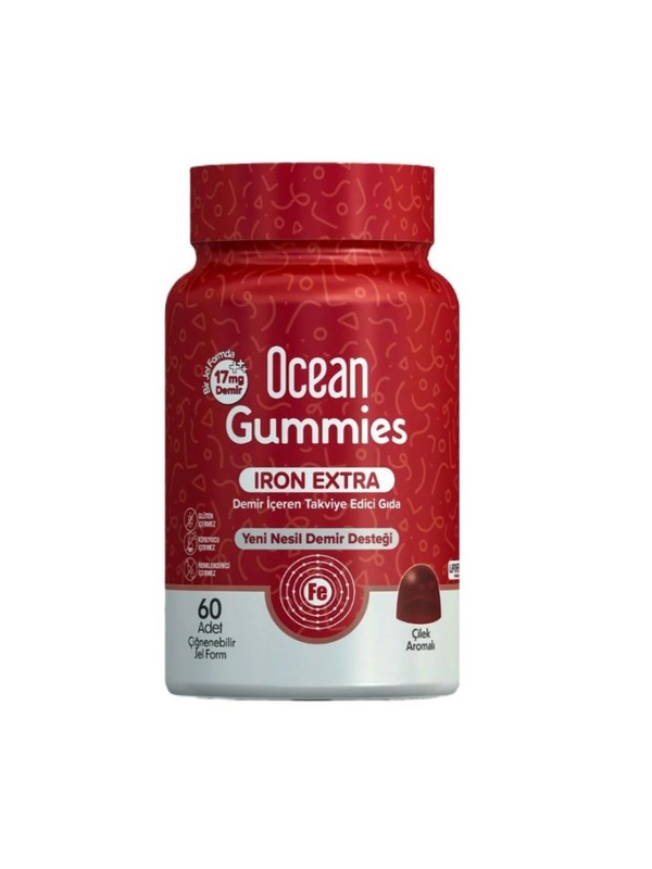 Ocean Gummies Iron Extra Çiğnenebilir Jel Form 60 Adet