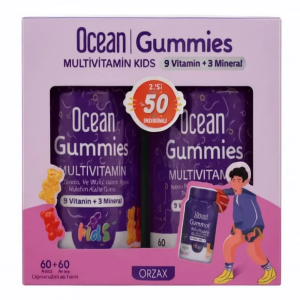 Ocean Gummies Multivitamin Kids 60 Adet İkincisi %50 İndirimli Set