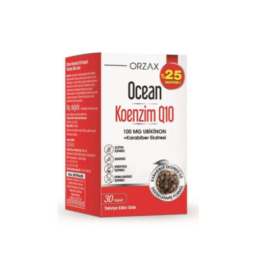 Ocean Koenzim Q10 + Karabiber Ekstresi 30 Kapsül - %25 İndirimli - 1