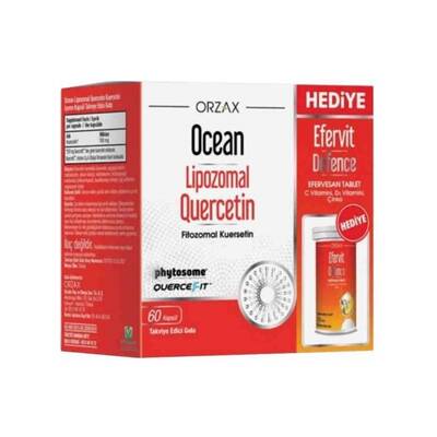 Ocean Lipozmal Quercetin Efervesan 60 Kapsül + Efervit Defence Efervesan 10 Tablet - 1