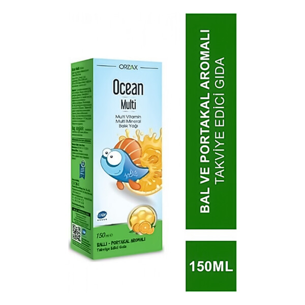 Ocean Multi Şurup Ballı Portakal Aromalı Balık Yağı 150 ml - 1