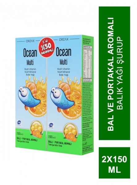 Ocean Multi Şurup Ballı Portakal Aromalı Balık Yağı Alana 2.si %50 indirimli - 1