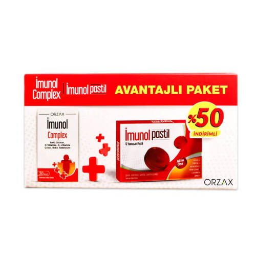 İmunol Complex 30 Kapsül + İmunol Pastil 12 Yumuşak Pastil - 1