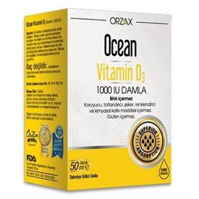 Ocean Vitamin D3 Damla 1000 Iu 50 ml - 1