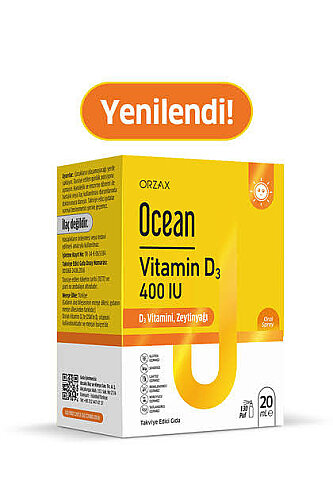 Ocean Vitamin D3 Sprey 400 Iu 20 ml