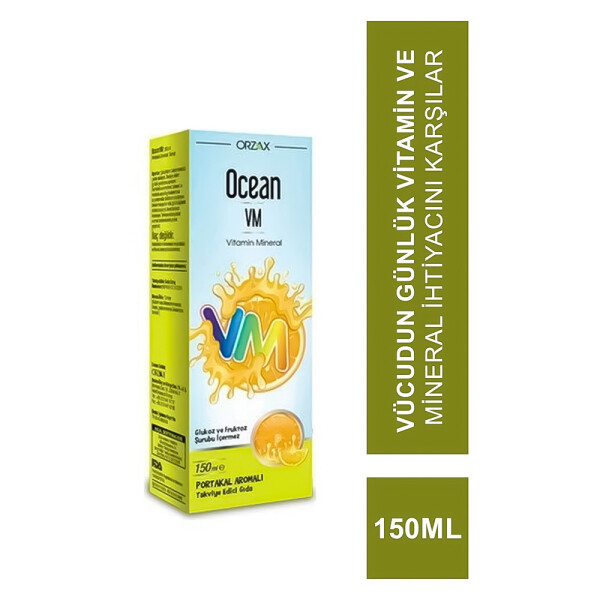 Ocean Vitamin Mineral VM Portakal Aromalı Şurup 150 ml - 1