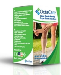 Octacare Süper Elastik Bandaj 8cm x 4.5m