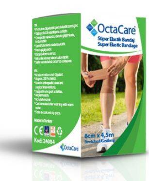 Octacare Süper Elastik Bandaj 8cm x 4.5m - 1