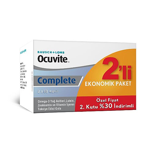 Ocuvite Complete Bausch & Lomb 60 Kapsül 2'li Paket - 1