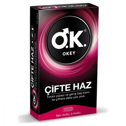 Okey Çifte Haz Prezervatif 10 Adet