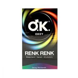 Okey Renk Renk Prezervatif 12 Adet