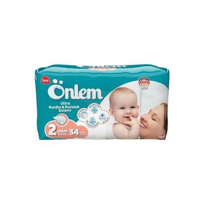 Önlem Bebek Bezi 2 Beden Mini 3-6 kg 34 Adet - 1