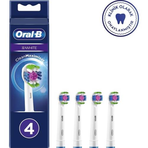 Oral-B 3D White Clean Maximiser Diş Fırçası Yedek Başlığı 4'lü - 1