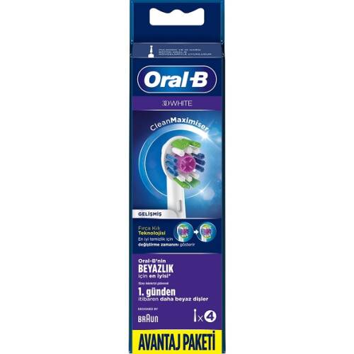 Oral-B 3D White Clean Maximiser Diş Fırçası Yedek Başlığı 4'lü - 2