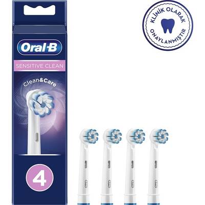 Oral-B Şarjlı Diş Fırçası Yedek Başlık Sensitive Clean 4'lü - 1