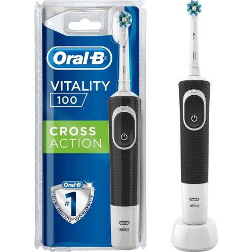 Oral-B Vitality 100 Cross Action Şarjlı Diş Fırçası Black - 1