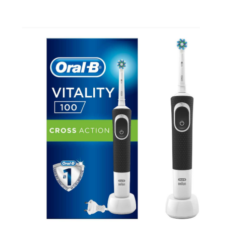 Oral-B Vitality 100 Quadrant Timer Cross Action Şarjlı Diş Fırçası Siyah - Kutulu - 1