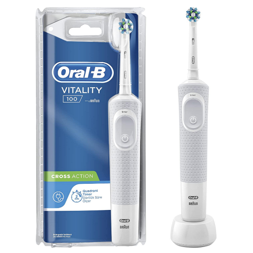Oral-B Vitality 100 Cross Action Şarjlı Diş Fırçası Beyaz - 1