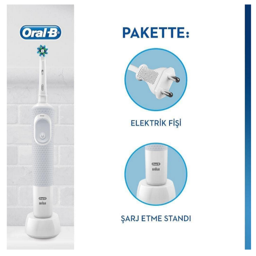 Oral-B Vitality 100 Cross Action Şarjlı Diş Fırçası Beyaz - 4