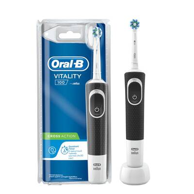 Oral-B Vitality 100 Quadrant Timer Şarjlı Diş Fırçası Black - 1