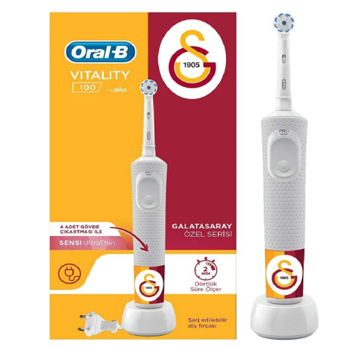 Oral-B Vitality D100 Sensi UltraThin Şarjlı Diş Fırçası - Galatasaray Özel Seri - 1