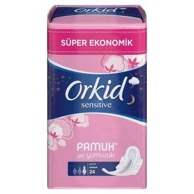 Orkid Sensitive Gece Hijyenik Ped 24 Adet - 2